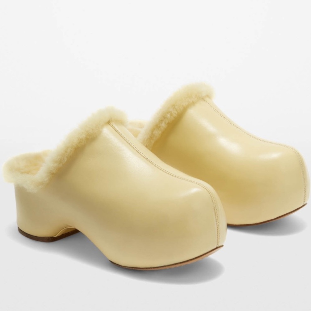 Jil Sander Shearling-lined Clogs 37